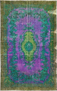 Hand Carved Over-Dyed Rug - 7' 2" x 11' 6" (86" x 138")