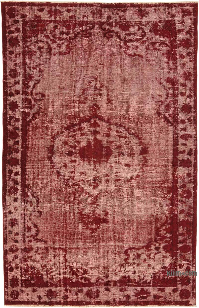 Hand Carved Over-Dyed Rug - 5' 9" x 8' 8" (69" x 104") - K0082209