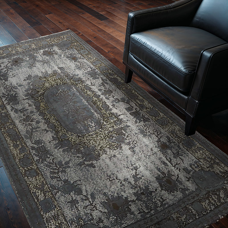 Alfombra Tallada a Mano Sobre Teñida - 128 cm x 220 cm - K0082216