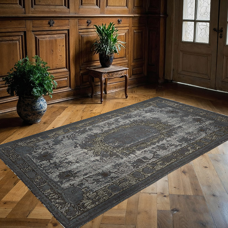 Alfombra Tallada a Mano Sobre Teñida - 128 cm x 220 cm - K0082216