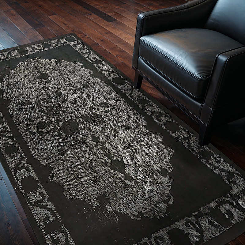 Hand Carved Over-Dyed Rug - 3' 10" x 6' 9" (46" x 81") - K0082219