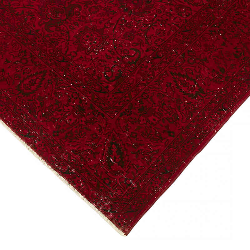 Overdyed Vintage Hand-knotted Oriental Rug - 8' 2" x 9' 10" (98" x 118") - K0082229