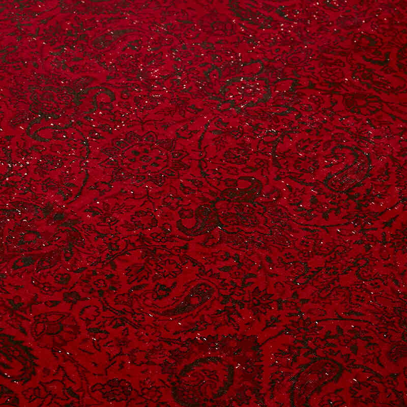 Overdyed Vintage Hand-knotted Oriental Rug - 8' 2" x 9' 10" (98" x 118") - K0082229