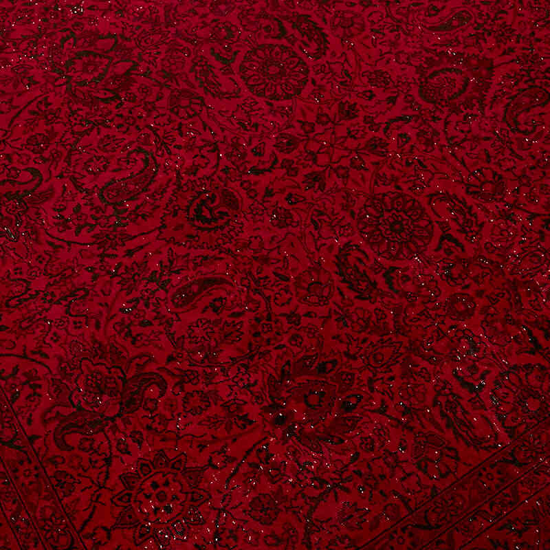 Overdyed Vintage Hand-knotted Oriental Rug - 8' 2" x 9' 10" (98" x 118") - K0082229