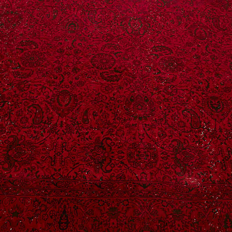 Overdyed Vintage Hand-knotted Oriental Rug - 8' 2" x 9' 10" (98" x 118") - K0082229