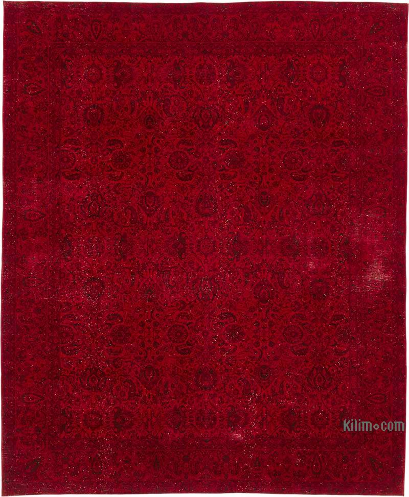 Overdyed Vintage Hand-knotted Oriental Rug - 8' 2" x 9' 10" (98" x 118") - K0082229