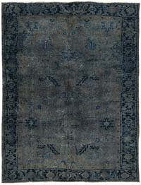 Overdyed Vintage El Dokuma Oryantal Halı - 172 cm x 226 cm