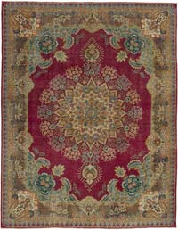 Vintage Hand-Knotted Oriental Rug - 9' 11" x 12' 9" (119" x 153")