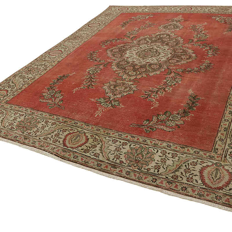 Vintage Hand-Knotted Oriental Rug - 9' 1" x 11' 10" (109" x 142") - K0082258