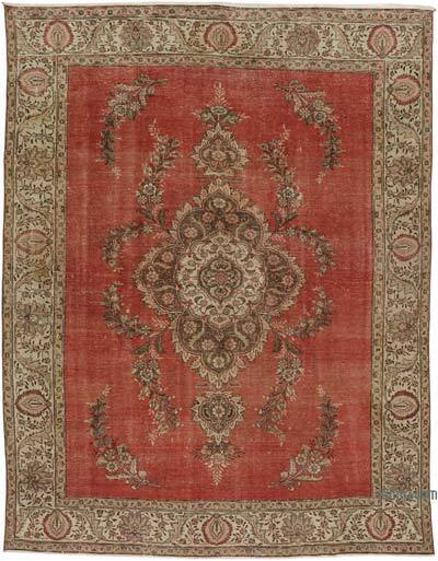 Vintage Hand-Knotted Oriental Rug - 9' 1" x 11' 10" (109" x 142")
