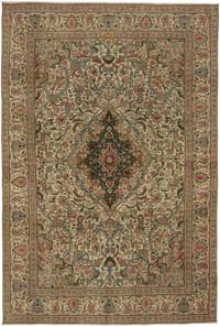 Vintage Hand-Knotted Oriental Rug - 7' 7" x 11' 3" (91" x 135")