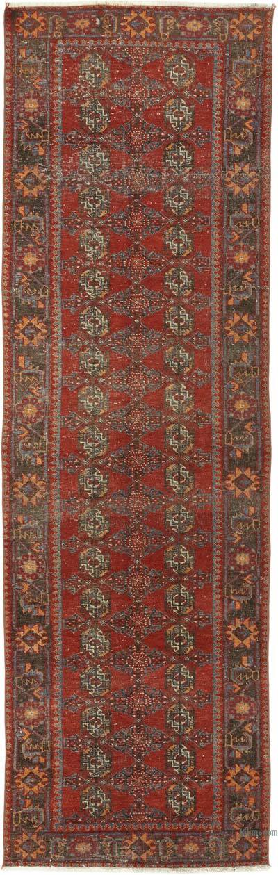 Vintage Oriental Hand-Knotted Runner - 3' 3" x 10' 6" (39" x 126")