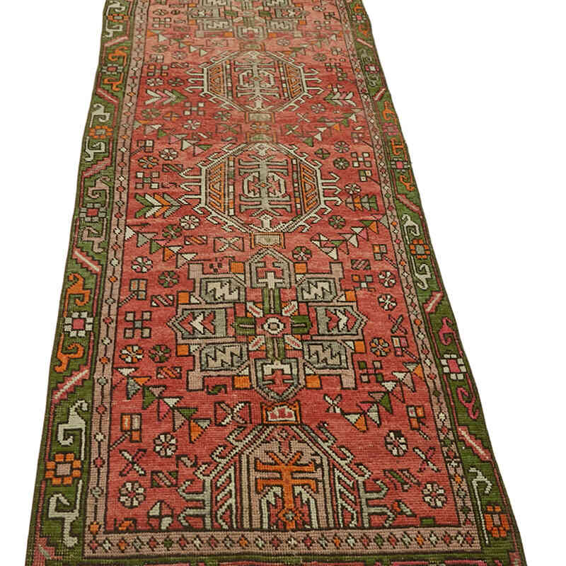 Vintage Oriental Hand-Knotted Runner - 3' 1" x 11' 9" (37" x 141") - K0082281