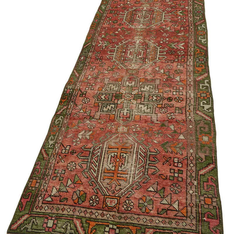 Vintage Oriental Hand-Knotted Runner - 3' 1" x 11' 9" (37" x 141") - K0082281