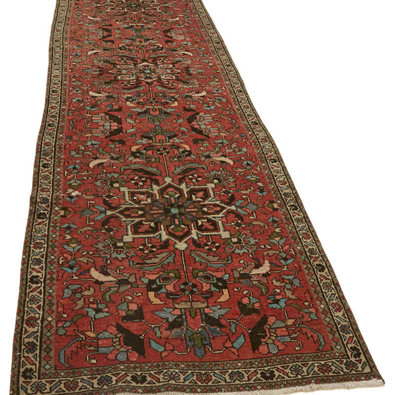 Corredora Anudada a Mano Oriental Vintage - 107 cm x 383 cm - K0082282
