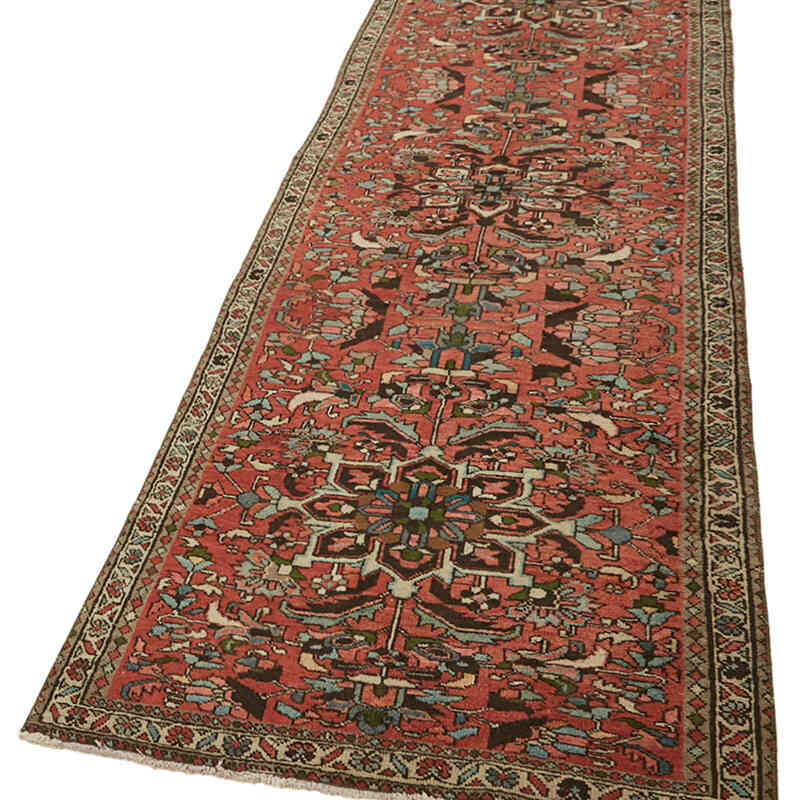 Corredora Anudada a Mano Oriental Vintage - 107 cm x 383 cm - K0082282