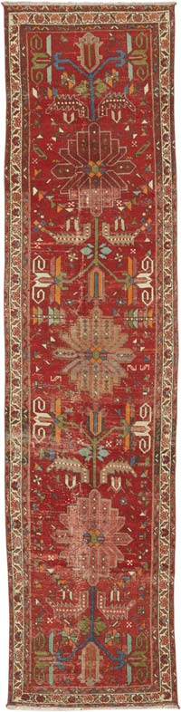Corredora Anudada a Mano Oriental Vintage - 90 cm x 385 cm