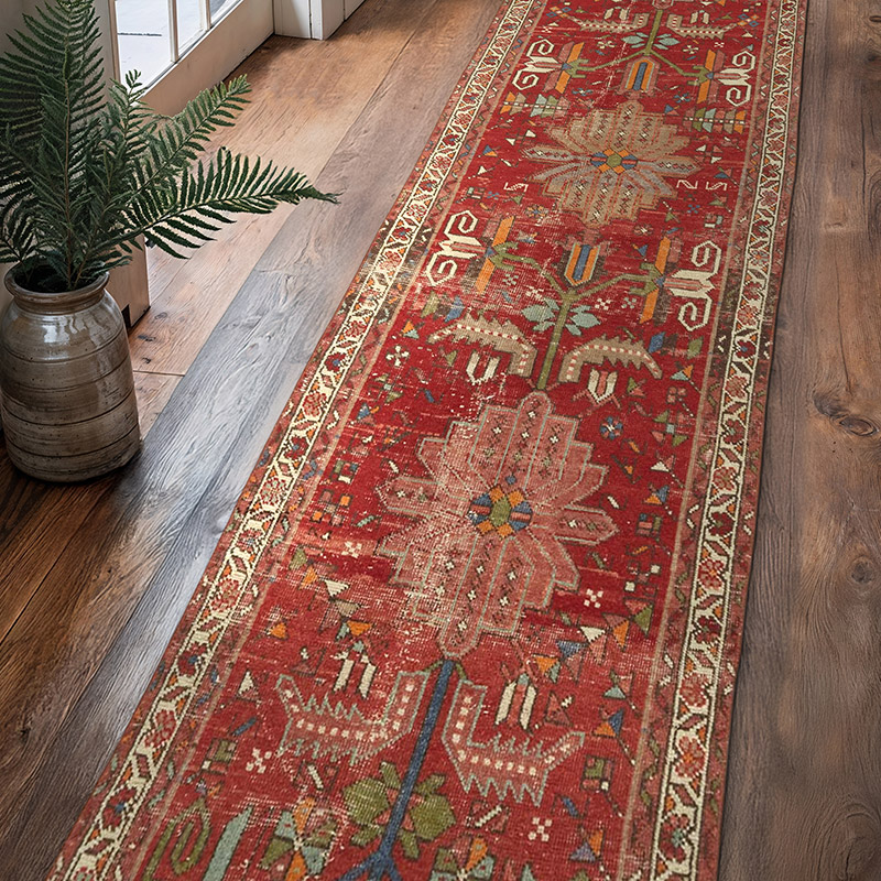 Corredora Anudada a Mano Oriental Vintage - 90 cm x 385 cm - K0082285