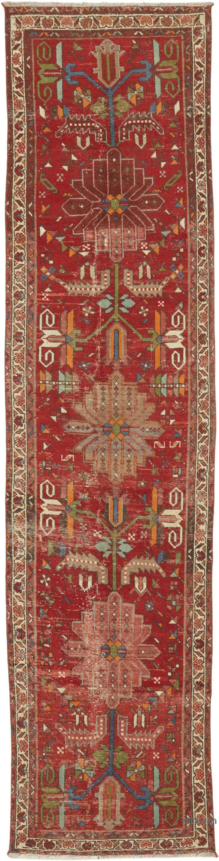 Vintage Oriental Hand-Knotted Runner - 2' 11" x 12' 8" (35" x 152") - K0082285
