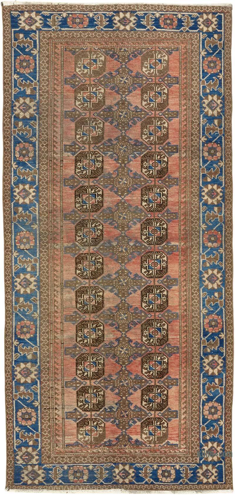 Vintage Oriental Hand-Knotted Runner - 3' 10" x 8' 3" (46" x 99") - K0082289