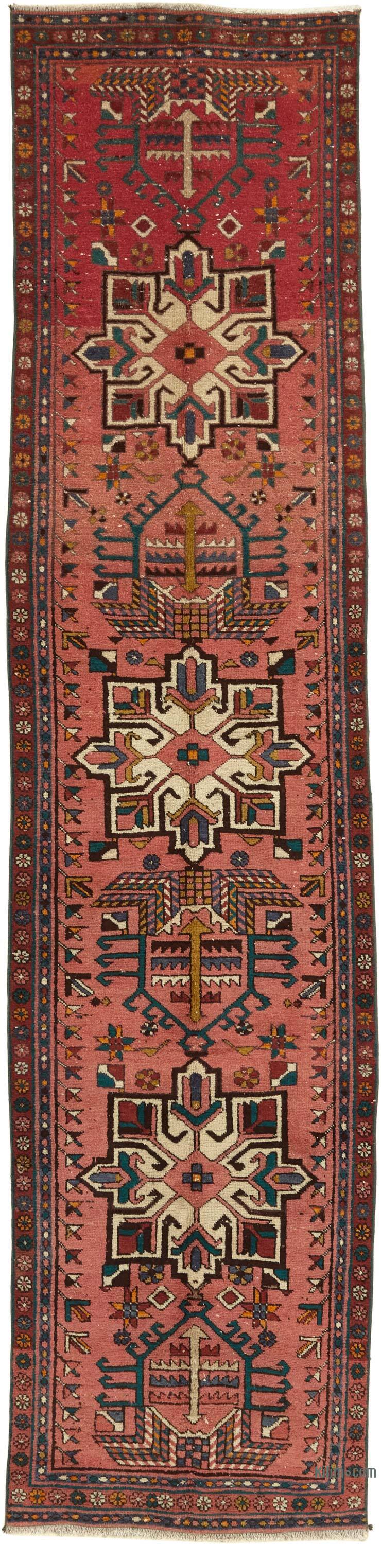 Vintage Oriental Hand-Knotted Runner - 2' 11" x 12' 8" (35" x 152") - K0082291