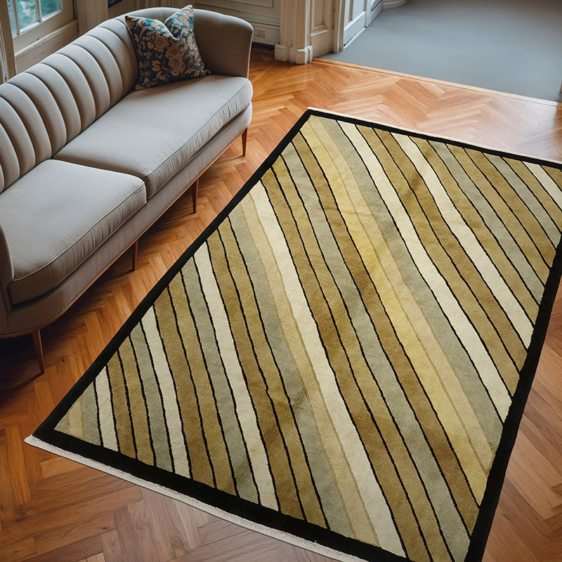 New Contemporary Hand-Knotted Rug - K0082343