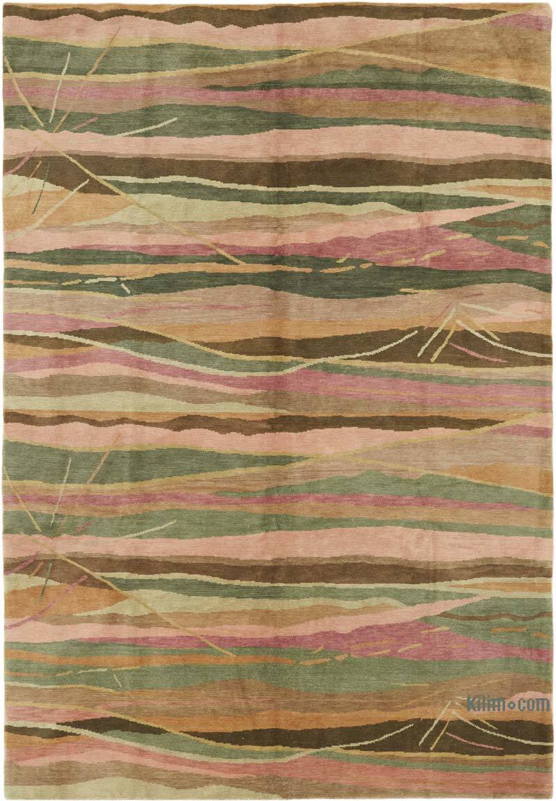 New Contemporary Hand-Knotted Rug - K0082345