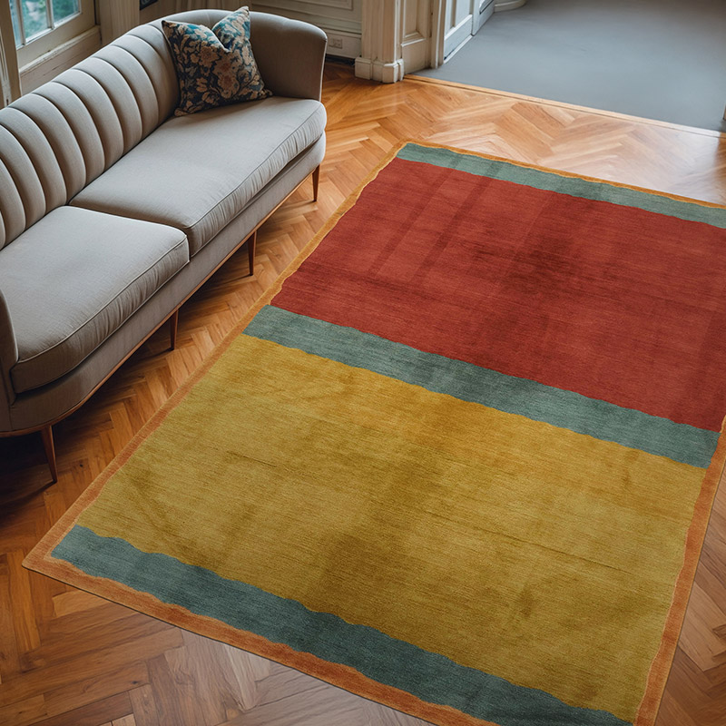 New Contemporary Hand-Knotted Rug - K0082353