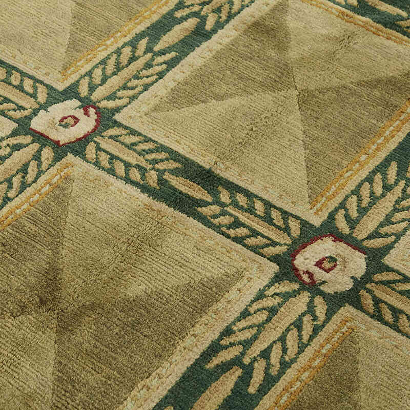 New Hand-Knotted Wool Oushak Rug - K0082358