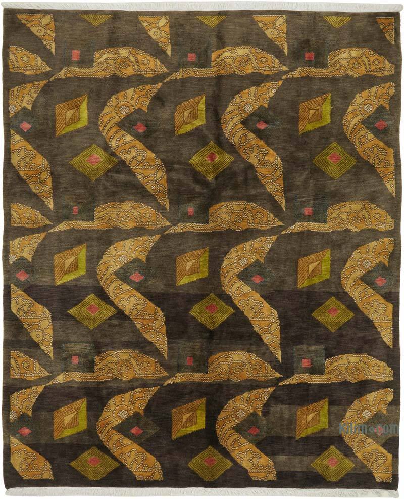 New Contemporary Hand-Knotted Rug - K0082364