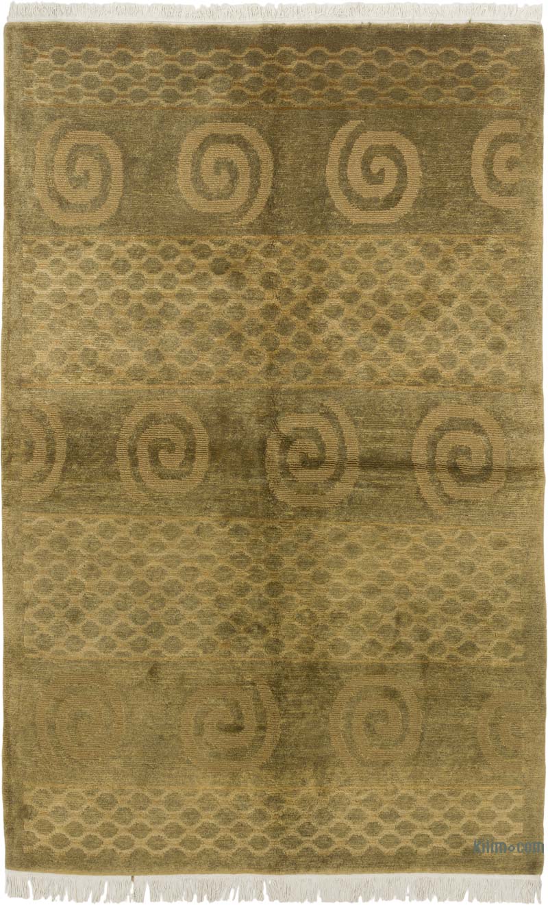 New Contemporary Hand-Knotted Rug - K0082369