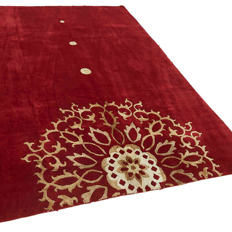New Hand-Knotted Wool Oushak Rug - K0082375