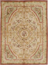 New Hand-Knotted Wool Oushak Rug