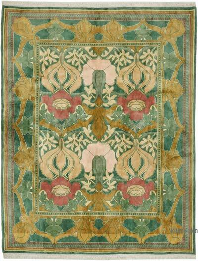 New Hand-Knotted Wool Oushak Rug