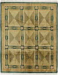 New Hand-Knotted Wool Oushak Rug