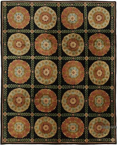 New Hand-Knotted Wool Oushak Rug