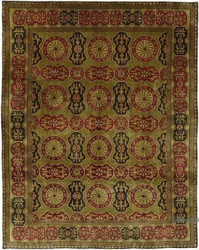 New Hand-Knotted Wool Oushak Rug