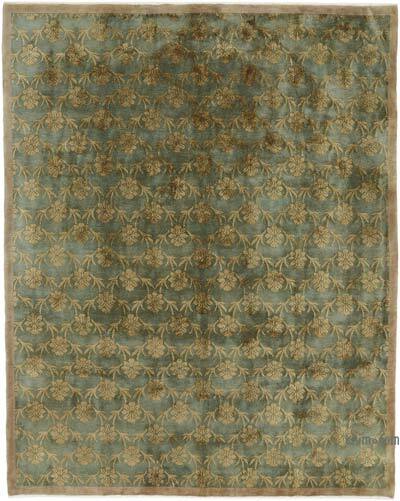 New Hand-Knotted Wool Oushak Rug