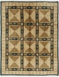 New Hand-Knotted Wool Oushak Rug