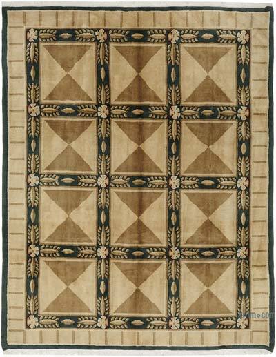 New Hand-Knotted Wool Oushak Rug