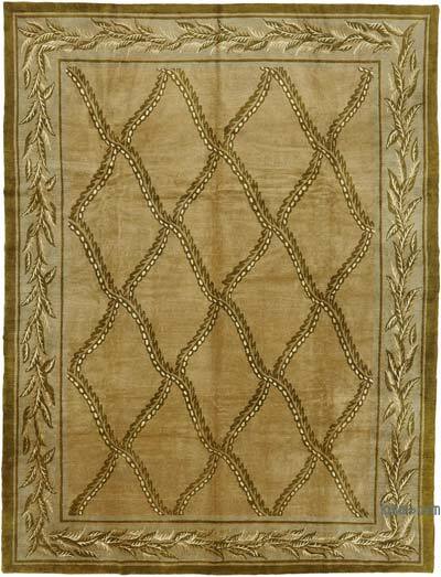 New Hand-Knotted Wool Oushak Rug