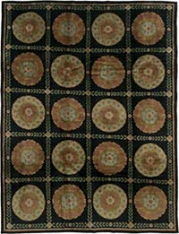 New Hand-Knotted Wool Oushak Rug