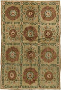 New Hand-Knotted Wool Oushak Rug
