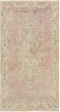 Alfombra Vintage Turca Anudada a Mano - 113 cm x 208 cm
