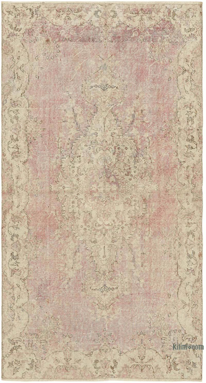 Alfombra Vintage Turca Anudada a Mano - 113 cm x 208 cm - K0082616