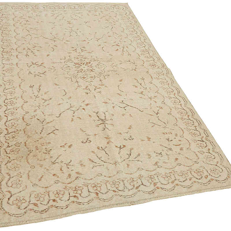 Alfombra Vintage Turca Anudada a Mano - 122 cm x 204 cm - K0082617