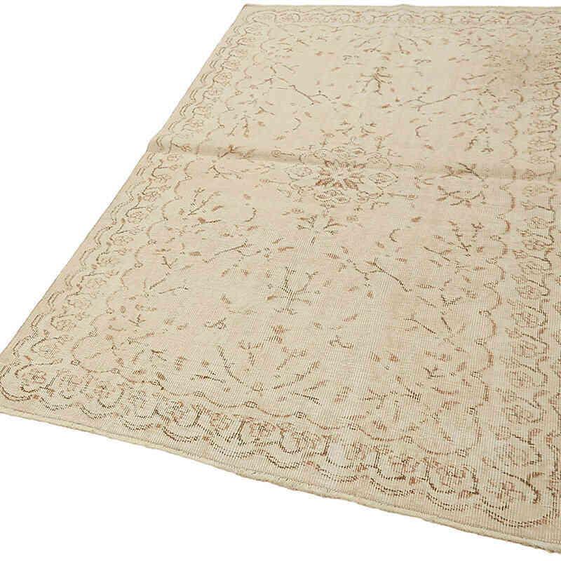 Alfombra Vintage Turca Anudada a Mano - 122 cm x 204 cm - K0082617