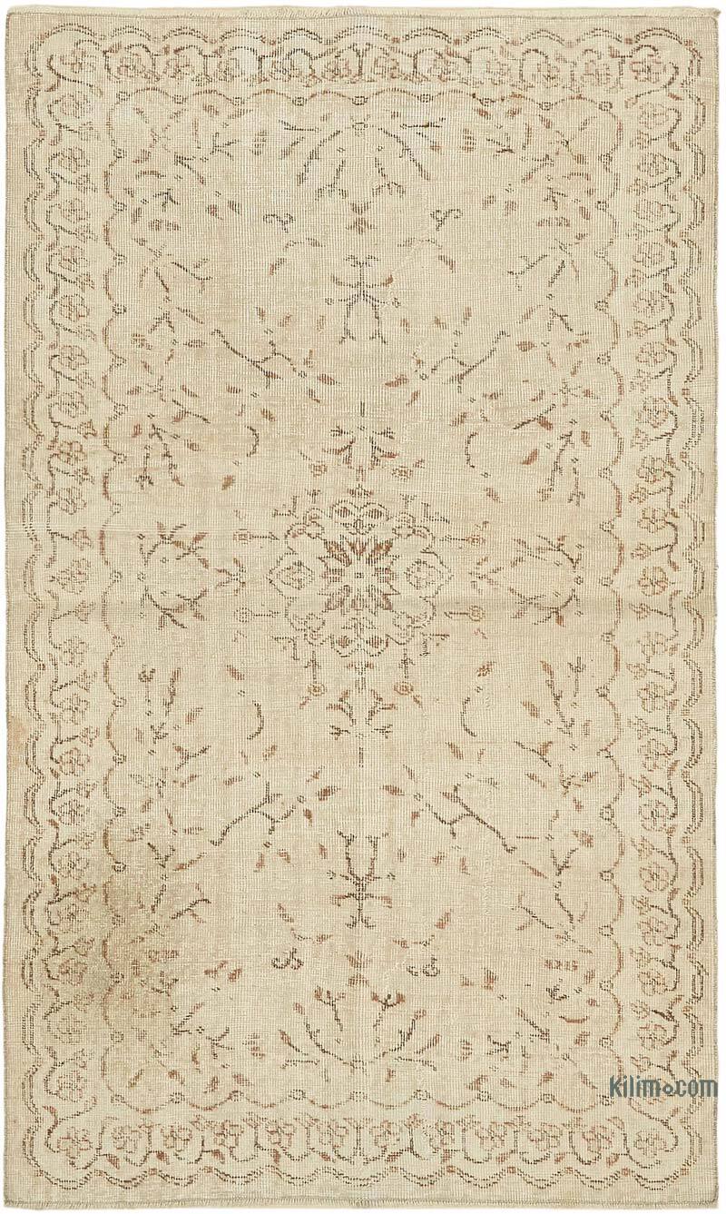 Alfombra Vintage Turca Anudada a Mano - 122 cm x 204 cm - K0082617