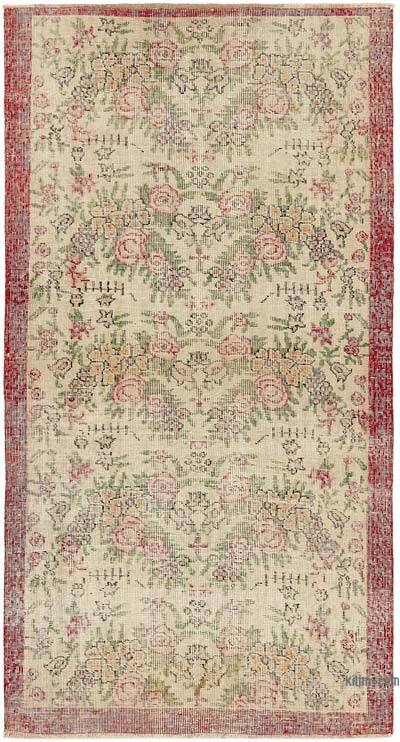 El Dokuma Vintage Halı - 106 cm x 194 cm