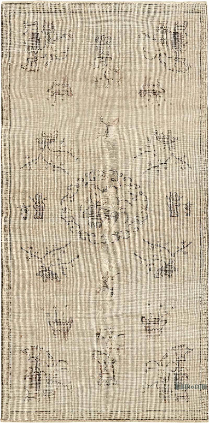 El Dokuma Vintage Halı - 111 cm x 221 cm - K0082622